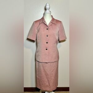 Le Suit Red Skirt Set